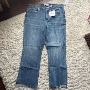 NEW Pistola Lennon High Rise Crop Boot Mid-Wash Sunny Blue Size 32